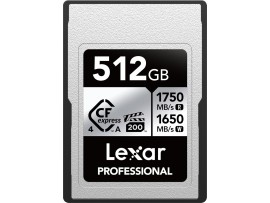 Lexar 512GB Professional SILVER CFexpress 4.0 Type A Card LCAEXS4512G-RNENG